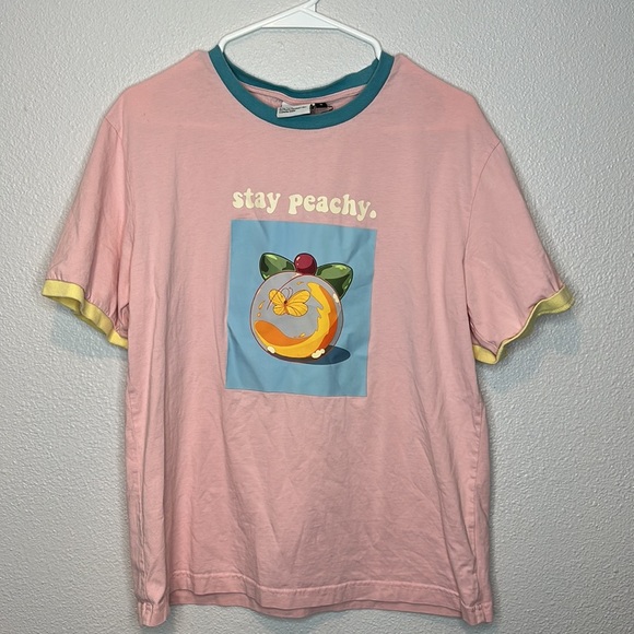 STAY PEACHY by meganplays OVERSIZED T-SHIRT Size Small - Picture 4 of 6